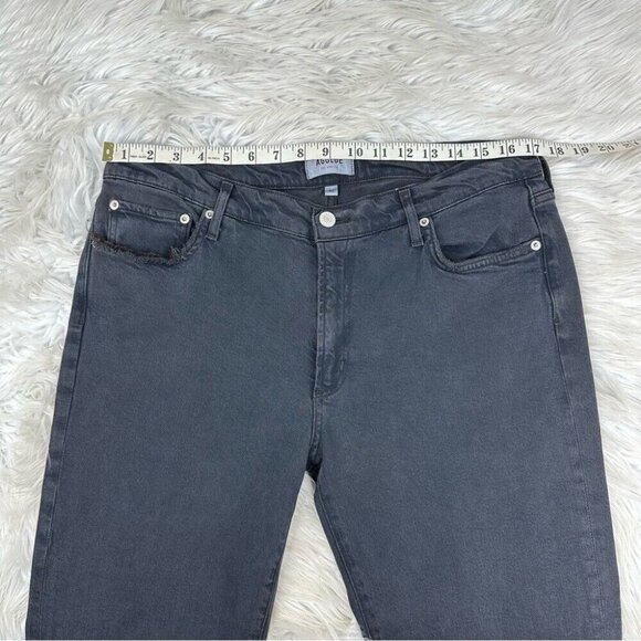Agolde Women's Black Toni Mid-Rise Skinny Raw‎ Hem Designer Jeans W32-34/L27 - Picture 9 of 12